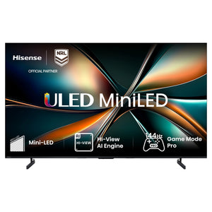 Hisense 55-Inch U6QAU PRO Mini-LED 4K QLED 144Hz Smart TV 55U6QAUPRO, Front View
