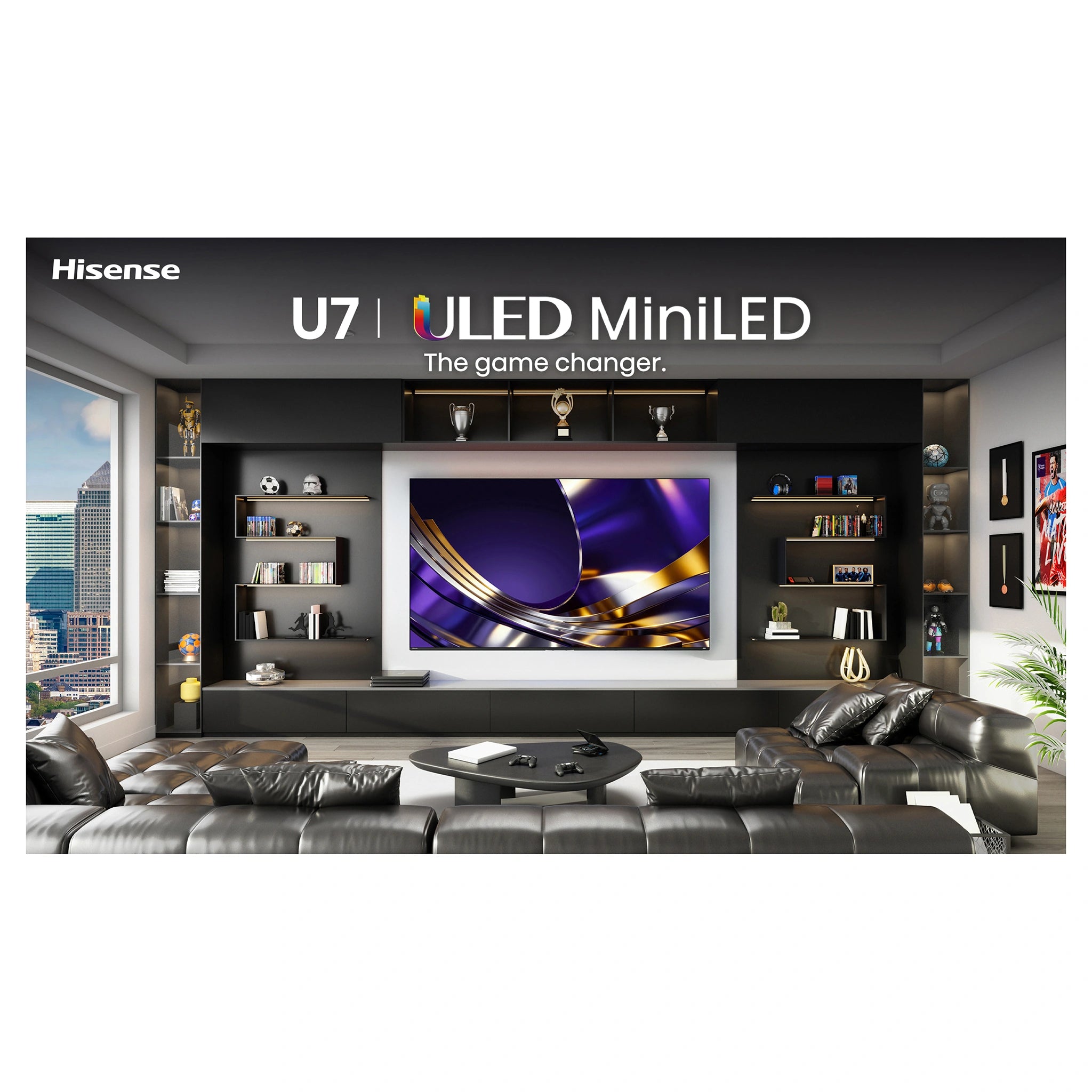 Hisense 55 Inch U7S ULED Mini-LED 165Hz 4K Smart TV 55U7SAU, Game Changer View