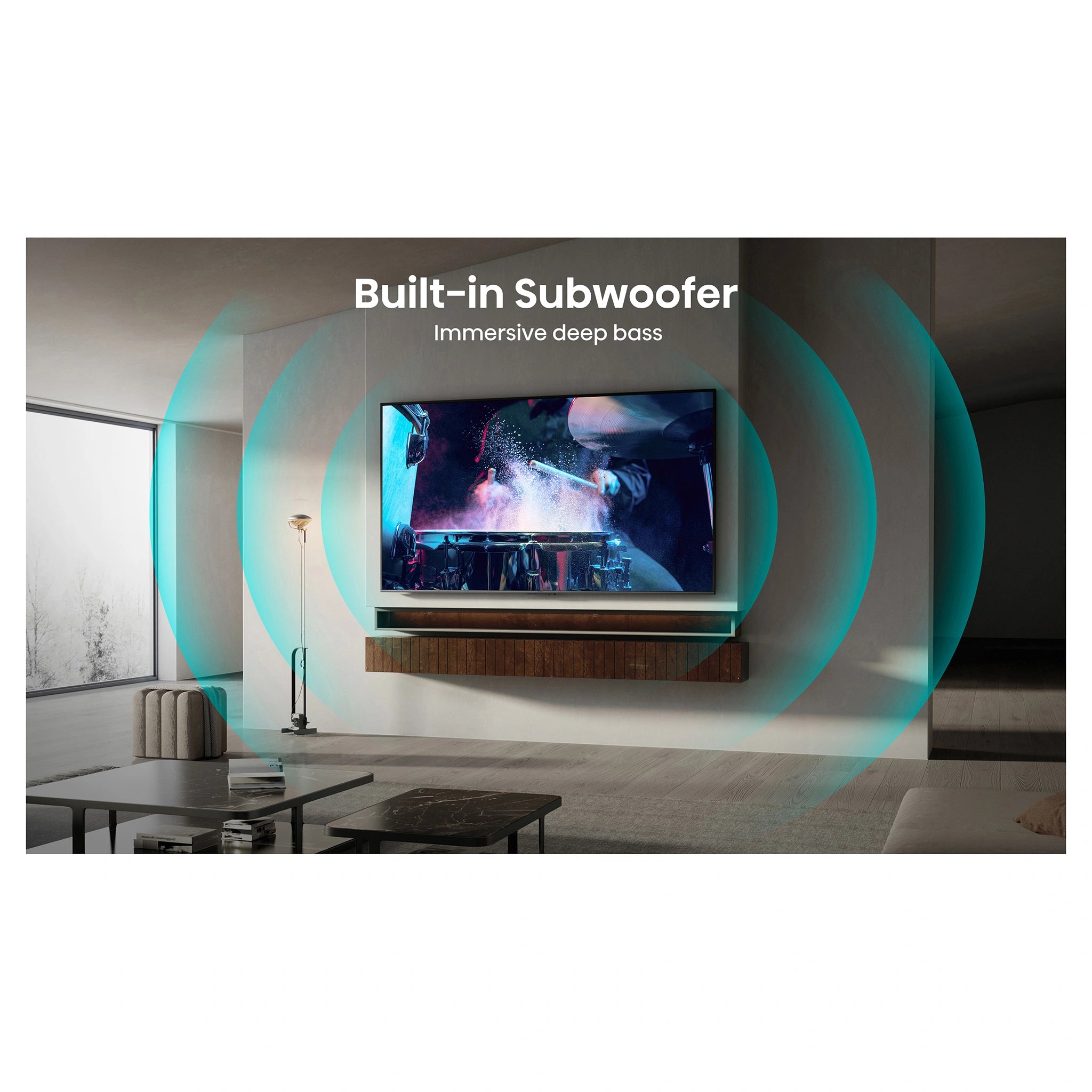 Hisense 65 Inch U6S ULED Mini-LED 144Hz 4K TV 65U6SAU, Subwoofer Feature