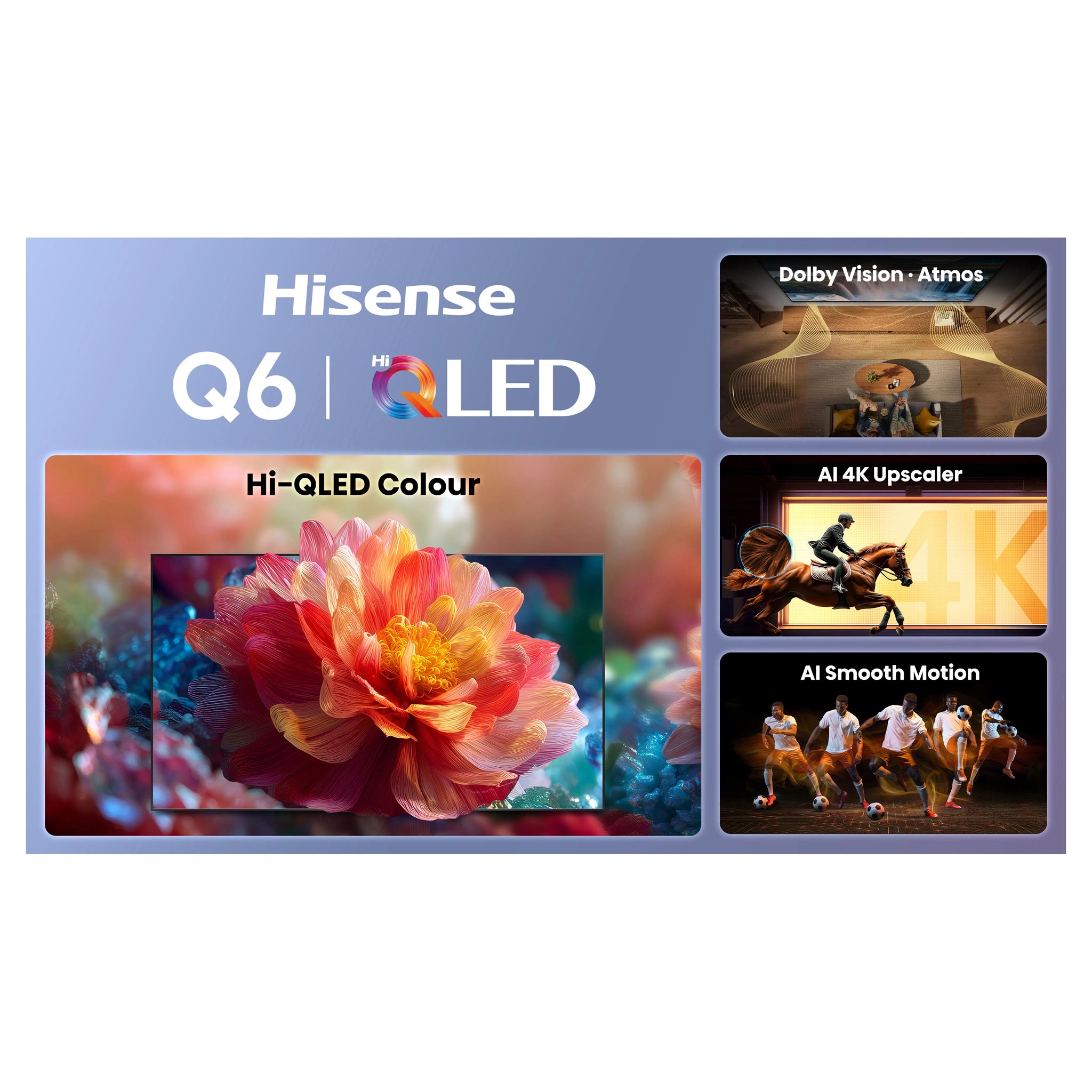 Hisense 75-Inch Q6SAU Hi-QLED 4K Smart Television 75Q6SAU, Features View