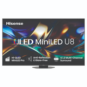 Hisense 85 Inch U85 ULED MiniLED 4K Smart AI Television 85U85AU, Front View