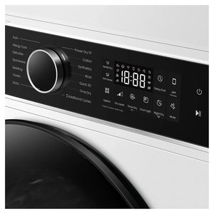 Hisense 9kg Series 5I White Heat Pump Dryer HDF5I90H, Control Panel View