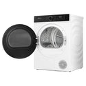 Hisense 9kg Series 5I White Heat Pump Dryer HDF5I90H, Left Side View with Door Open