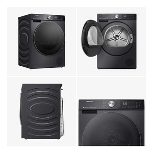 Hisense 9kg Series 7 Heat Pump Dryer HDF7S90HB, All Side View
