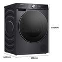 Hisense 9kg Series 7 Heat Pump Dryer HDF7S90HB, Dimensions