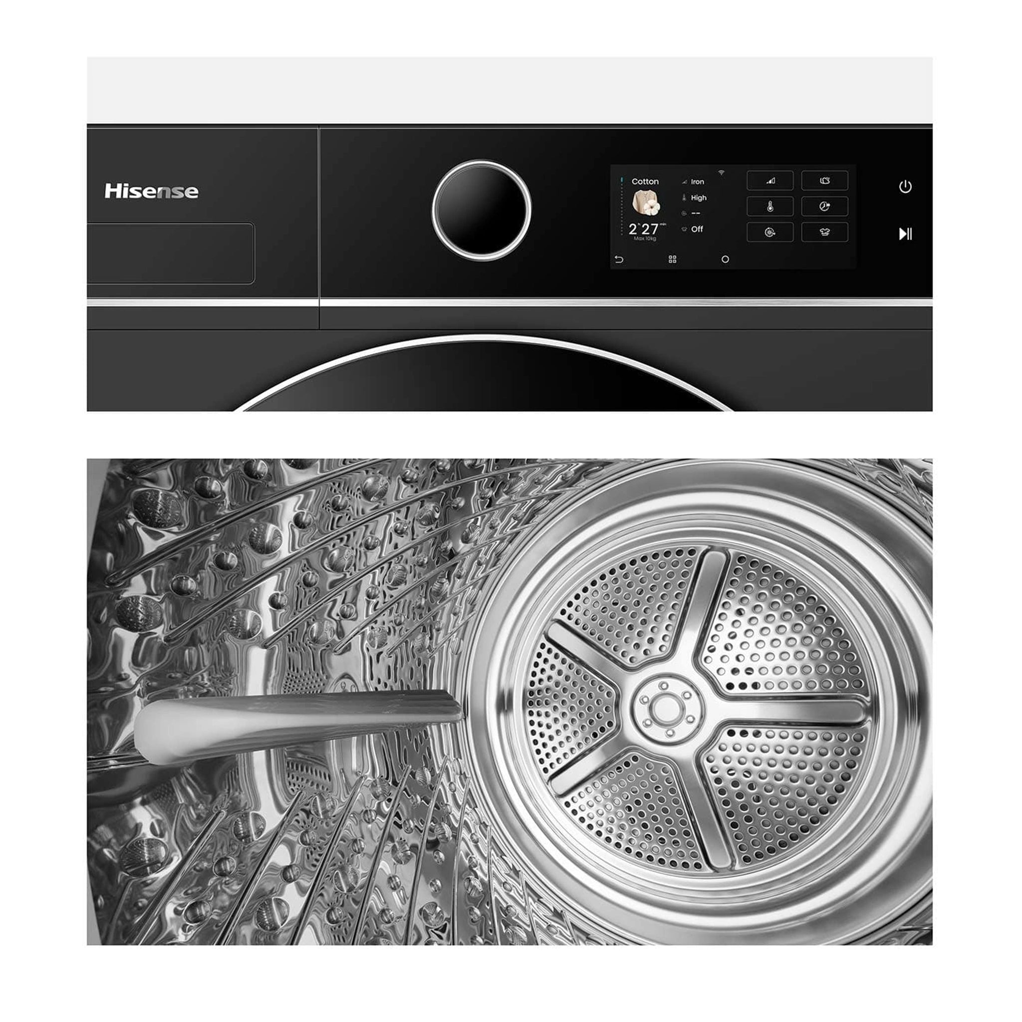 Hisense HDF8I10HB 10kg Series 8i Heat Pump Dryer with Child Lock