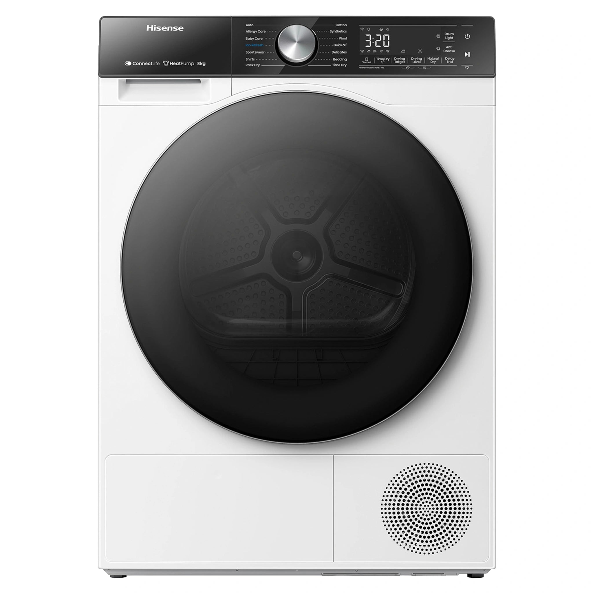 Hisense 8kg Series 5 Heat Pump Dryer HDFS80HE, Front View