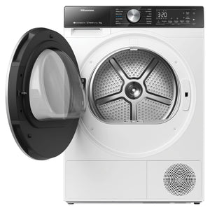 Hisense 8kg Series 5 Heat Pump Dryer HDFS80HE, Front View With Door Open