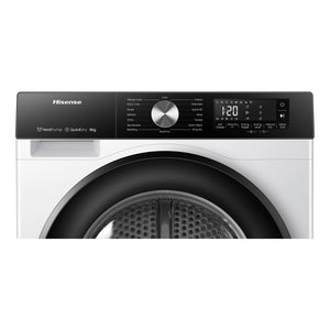 Hisense 8kg 3 Series Heat Pump Dryer with 4.5L Water Tank HDFS80HS, Control Panel View