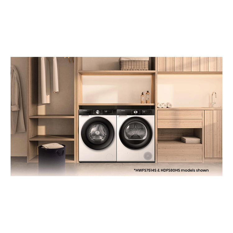 Hisense 8kg 3 Series Heat Pump Dryer with 4.5L Water Tank HDFS80HS, Lifestyle
