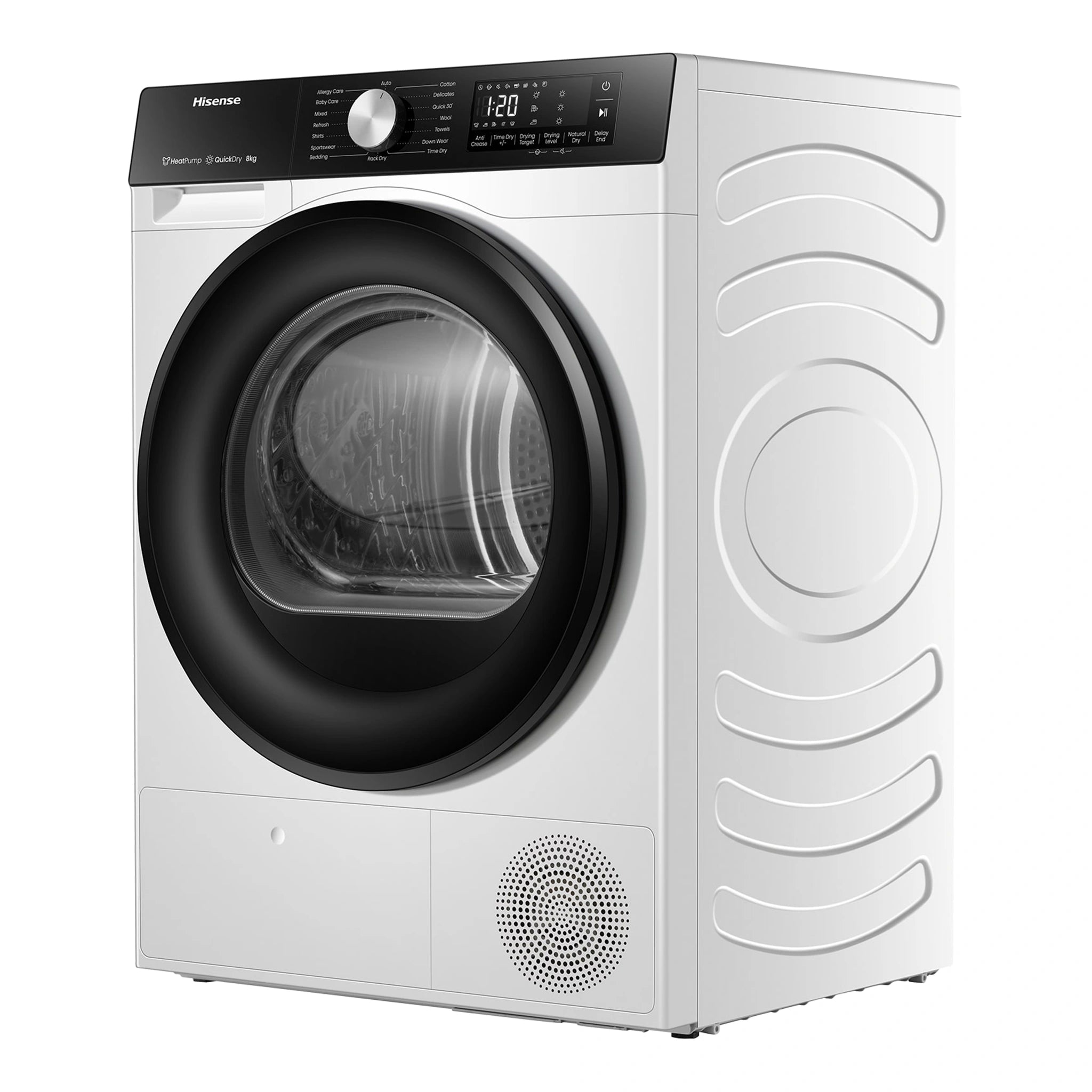 Hisense 8kg 3 Series Heat Pump Dryer with 4.5L Water Tank HDFS80HS, Right Side View