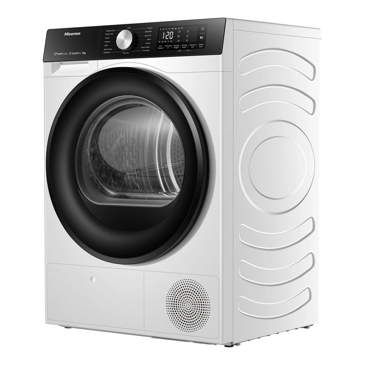 Hisense 8kg 3 Series Heat Pump Dryer with 4.5L Water Tank HDFS80HS, Right Side View