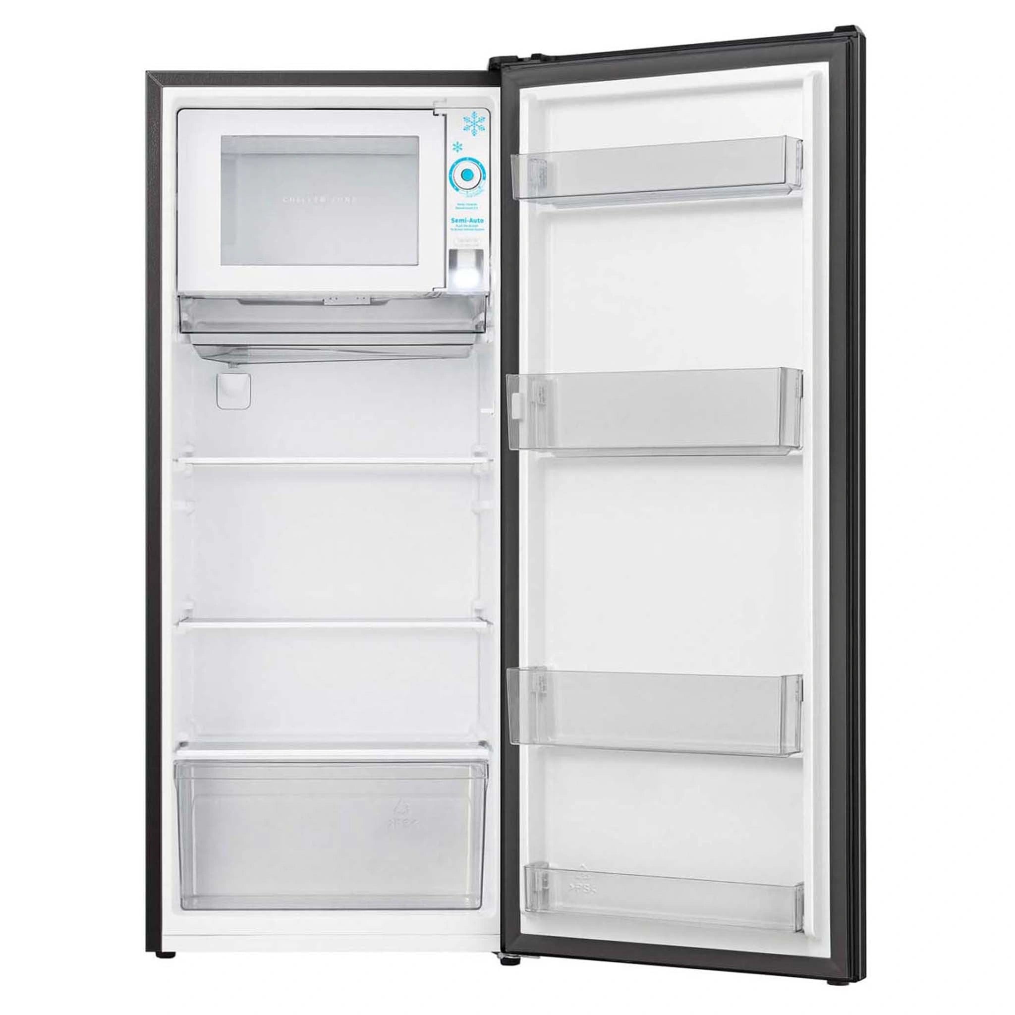Hisense 179L Black Upright Bar Fridge HRBF179B, Open Door View