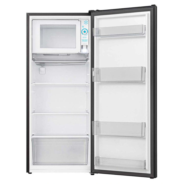Hisense 179L Black Upright Bar Fridge HRBF179B, Open Door View
