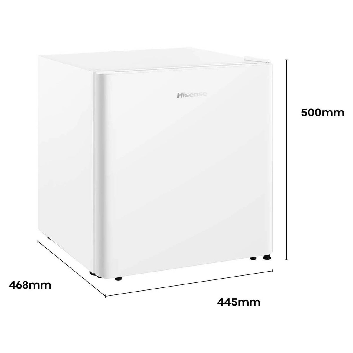Hisense 45L White Bar Refrigerator HRBF46, Dimensions View
