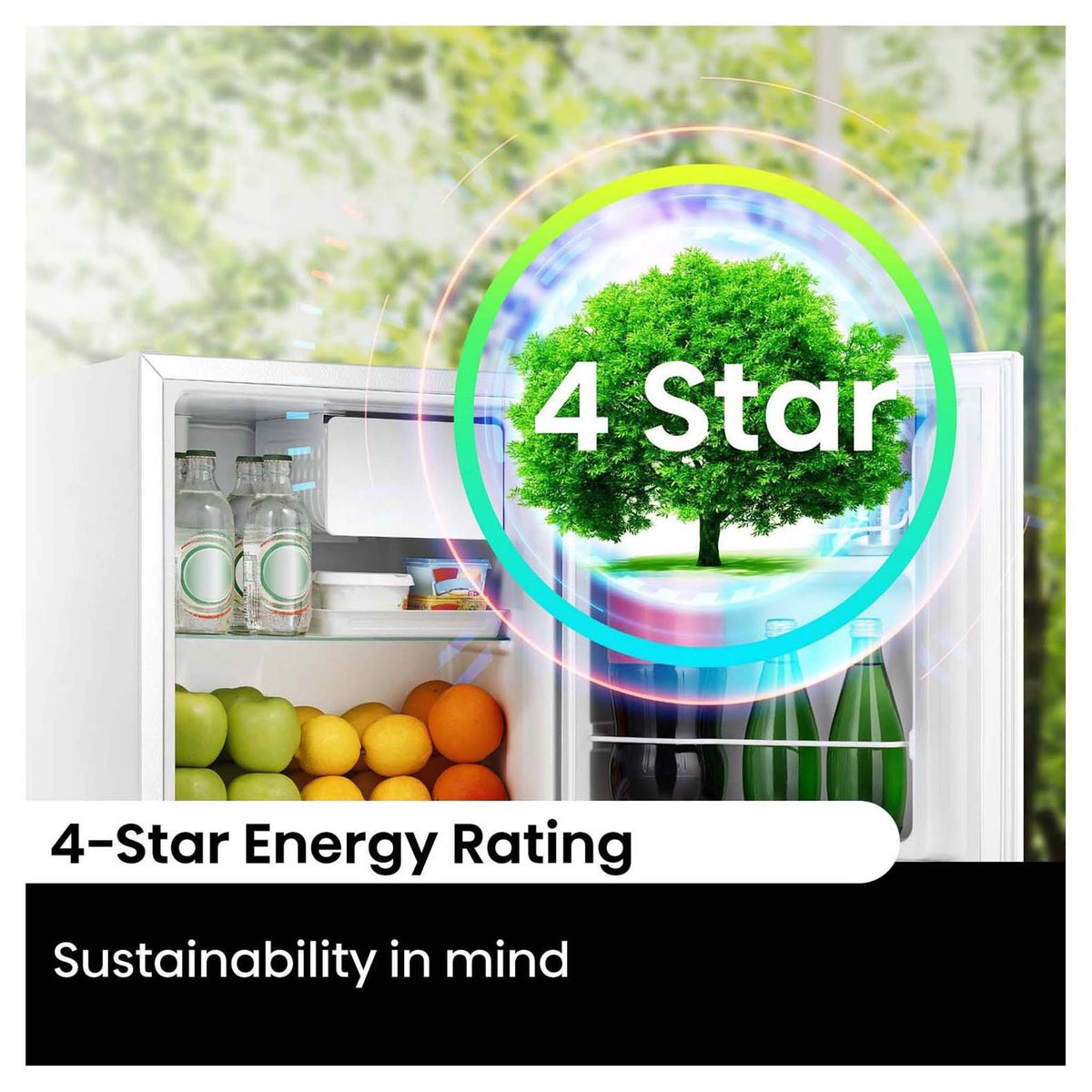 Hisense 45L White Bar Refrigerator HRBF46, Energy Rating View