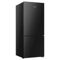 Hisense 417L Bottom Mount Fridge Black Steel HRBM418B, Left Side View