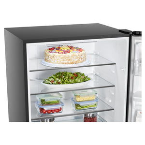 Hisense 482L Bottom Mount Fridge Black Steel HRBM482BW, Freezer View Storages