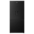 Hisense 482L Bottom Mount Fridge Black Steel HRBM482BW, Front View