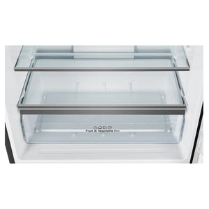 Hisense 482L Bottom Mount Fridge Black Steel HRBM482BW, Fruit & Vegetables Box View