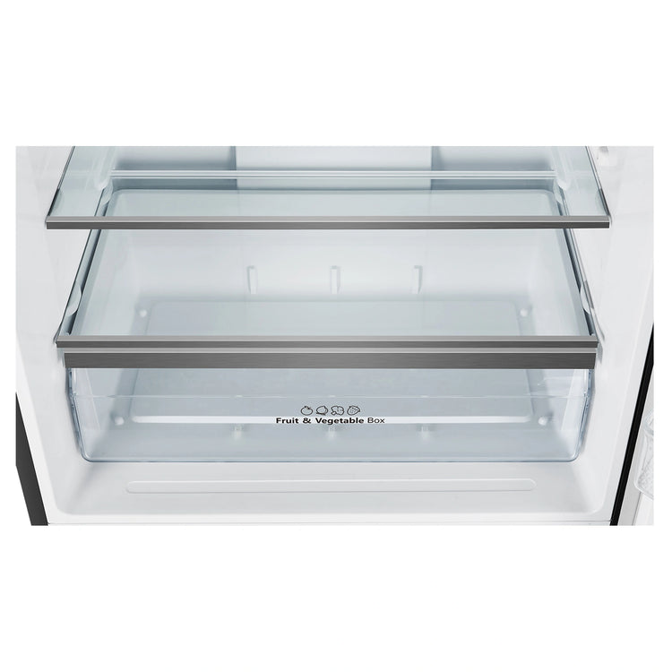 Hisense 482L Bottom Mount Fridge Black Steel HRBM482BW, Fruit & Vegetables Box View