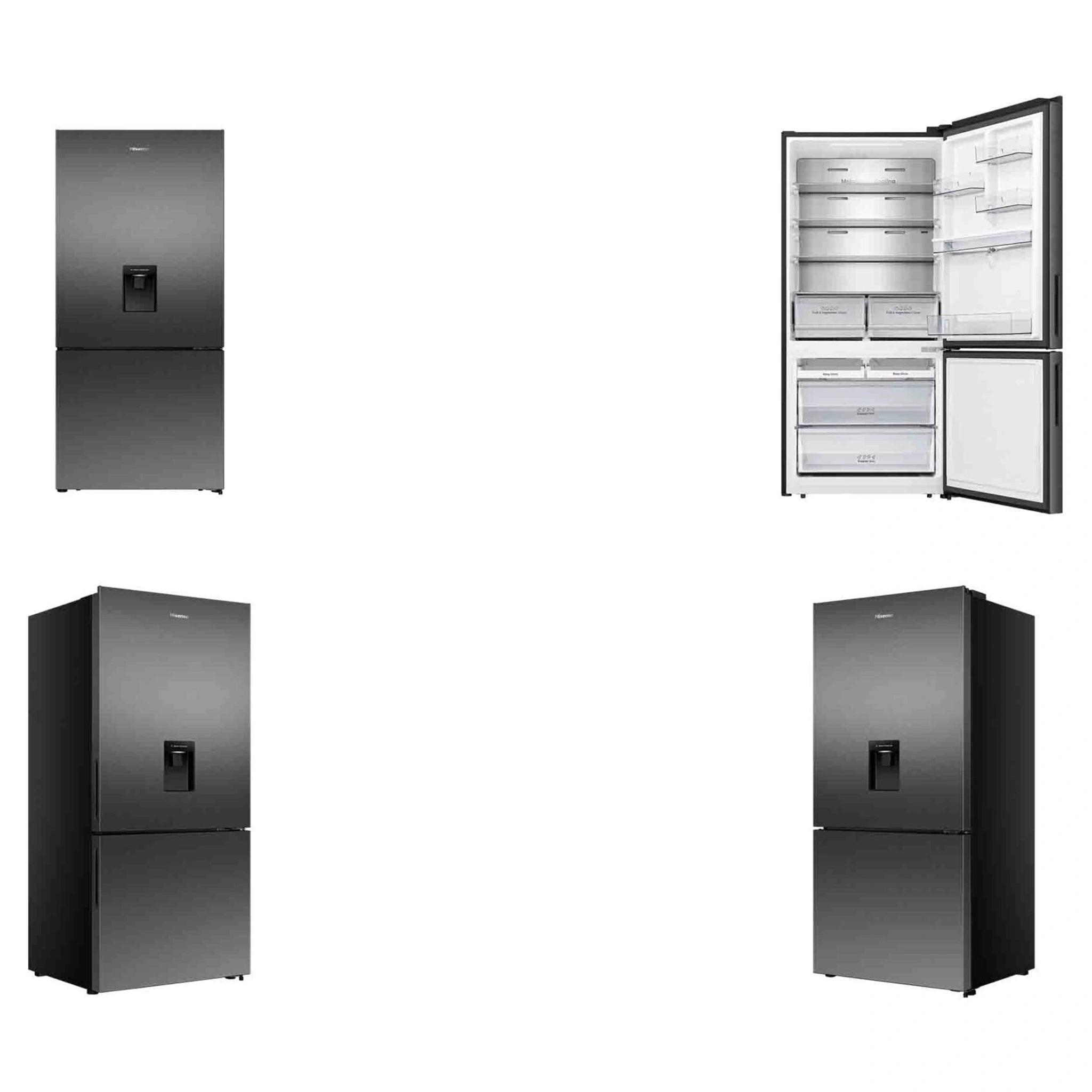 Hisense 500L PureFlat Bottom-Mount Fridge Dark Steel HRBM500TBW, Lifestyle View