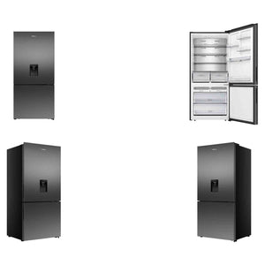 Hisense 500L PureFlat Bottom-Mount Fridge Dark Steel HRBM500TBW, Lifestyle View