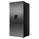 Hisense 500L PureFlat Bottom-Mount Fridge Dark Steel HRBM500TBW, Right Side View