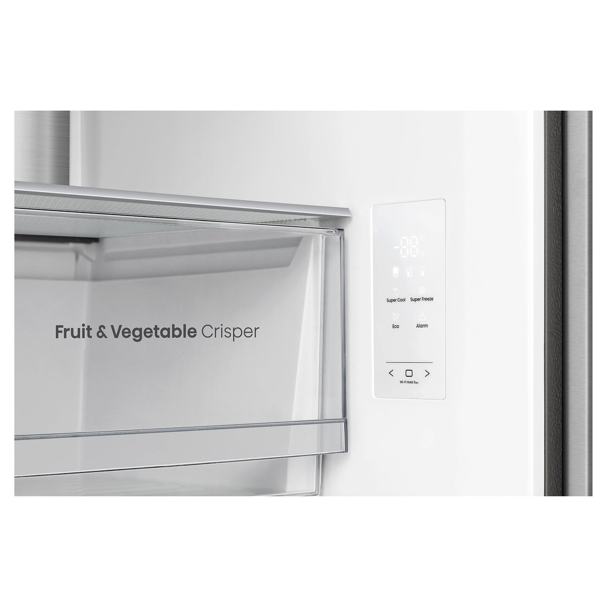 Hisense 483L PureFlat Slim French Door White HRCD483G, Tempearature Control View