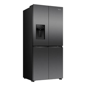 Hisense 483L PureFlat Slim French Door - Dark Steel HRCD483TBW, Left Side View