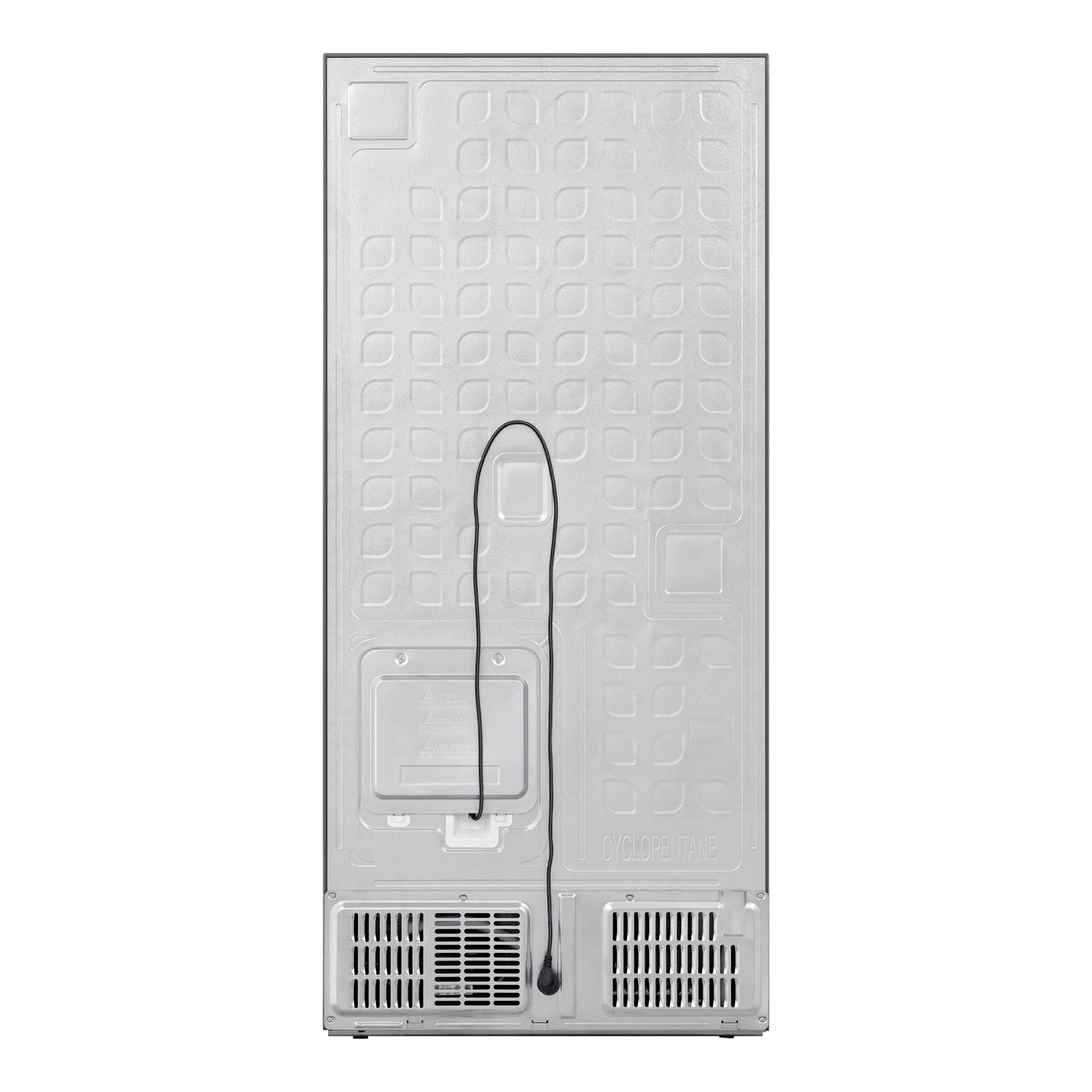 Hisense 483L PureFlat Slim French Door - True Steel HRCD483TS, Back Side View