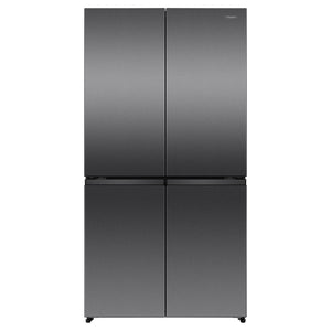 Hisense 647L PureFlex French Door Refrigerator - Dark Stainless Steel HRCD640TB, Front View