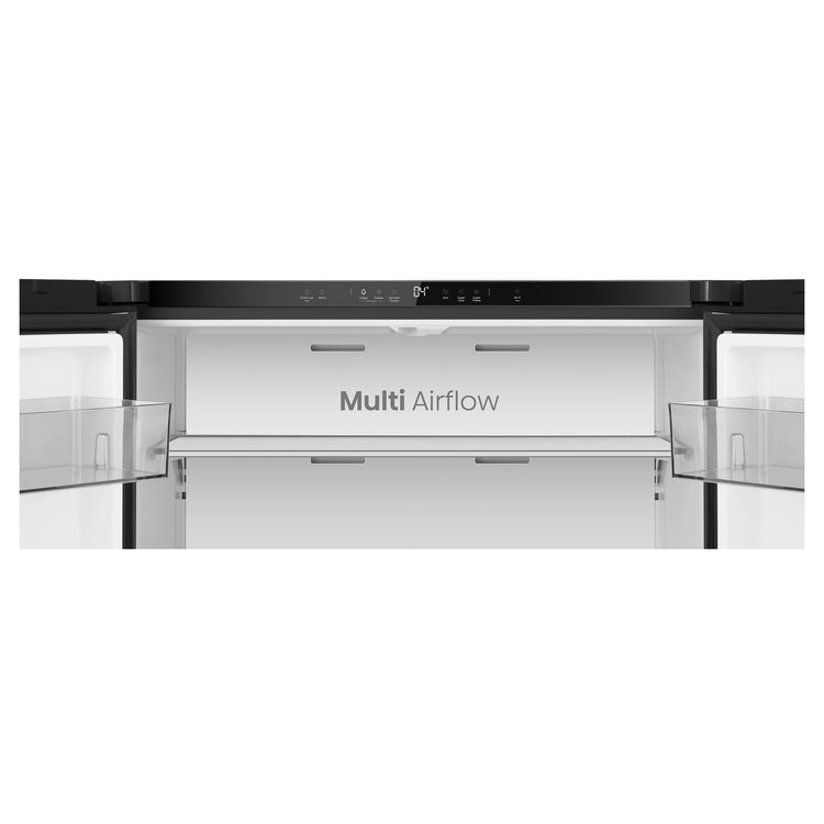 Hisense 647L PureFlex French Door Refrigerator - Dark Stainless Steel HRCD640TB, Multi Airflow View