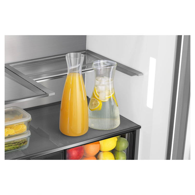 Hisense 640L Stainless Steel PureFlex French Door Fridge with Ice & Water Dispenser HRCD640TSW, Inside View