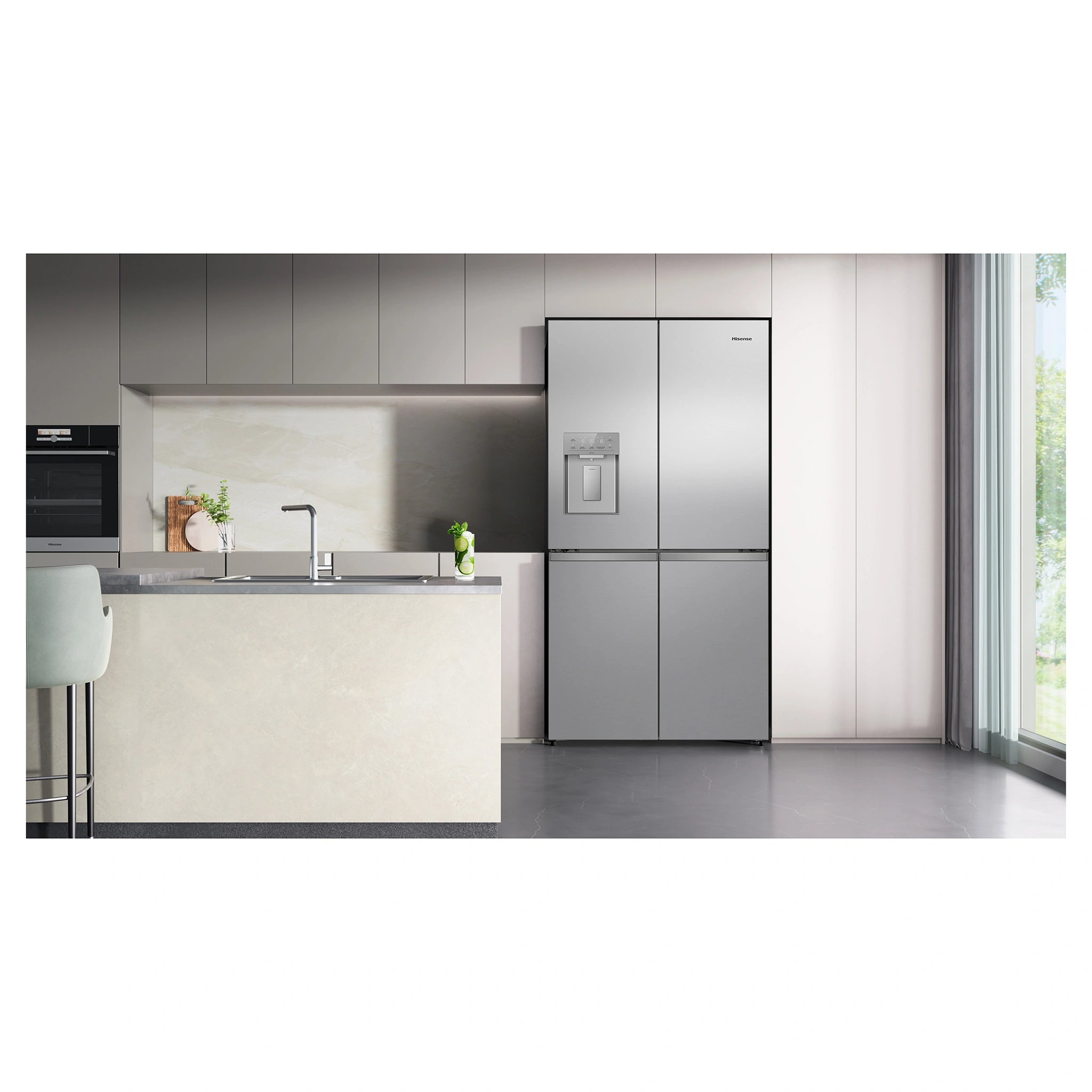 Hisense 640L Stainless Steel PureFlex French Door Fridge with Ice & Water Dispenser HRCD640TSW, Lifestyle View