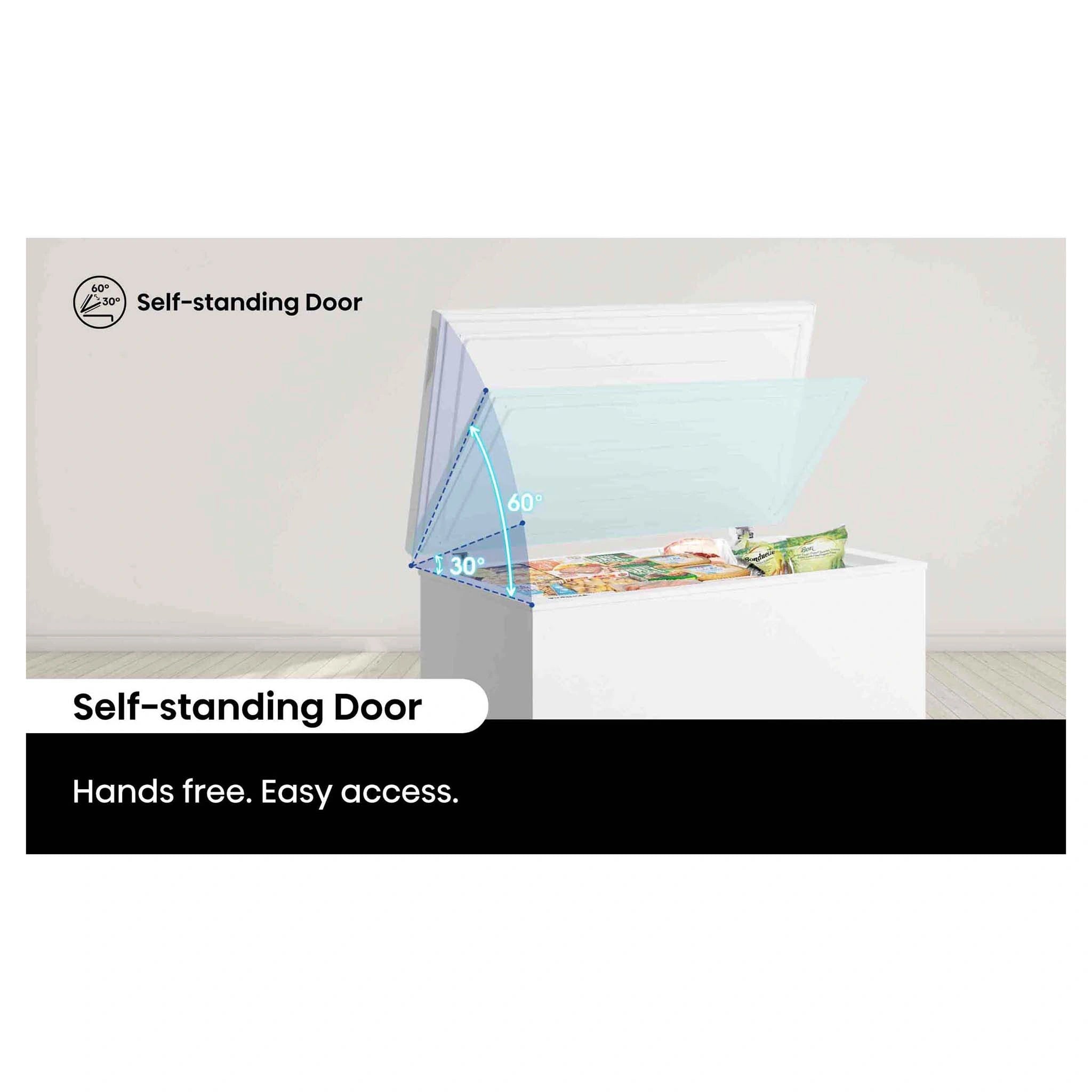 Hisense 200L White Hybrid Chest Freezer HRCF201, Door Feature