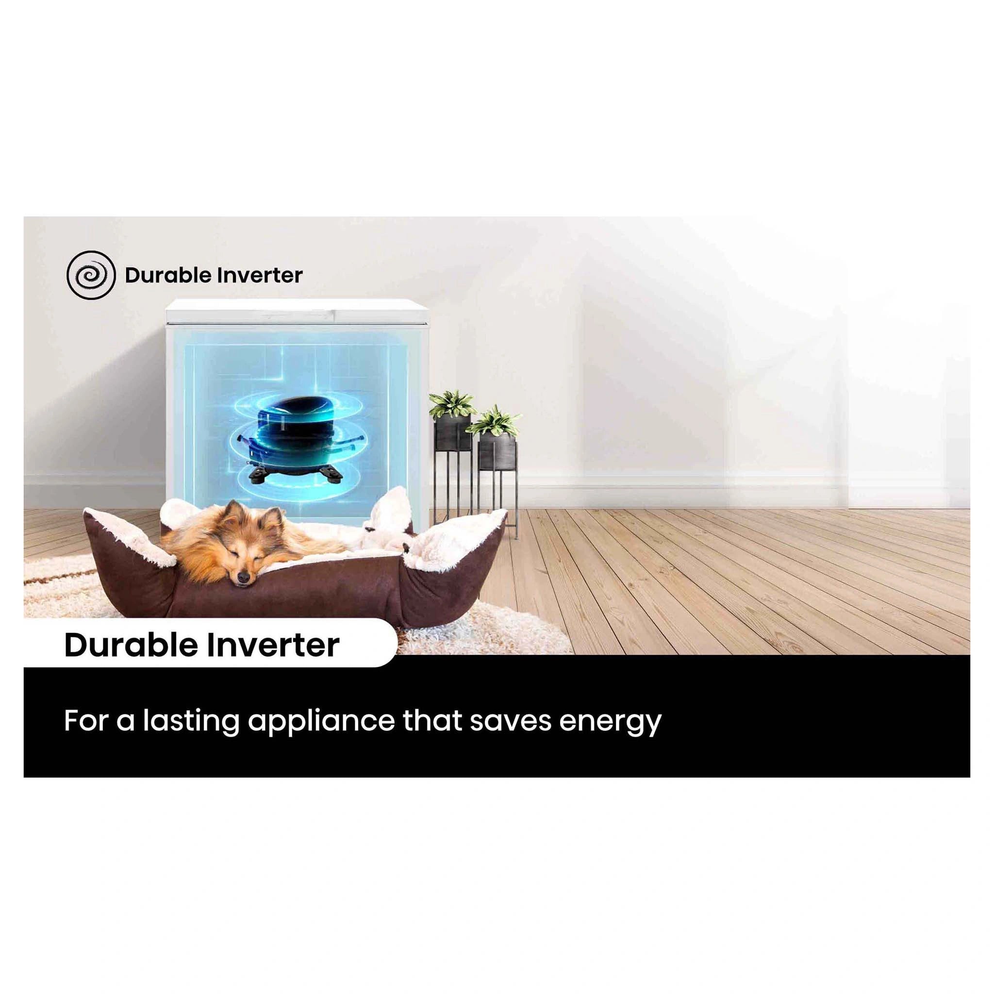 Hisense 200L White Hybrid Chest Freezer HRCF201, Inverter Feature
