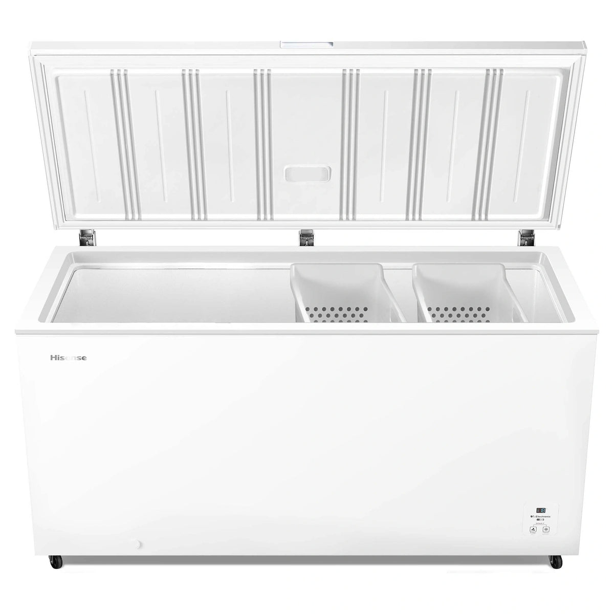 Hisense 500L White Hybrid Chest Freezer HRCF501, Front Open Door View