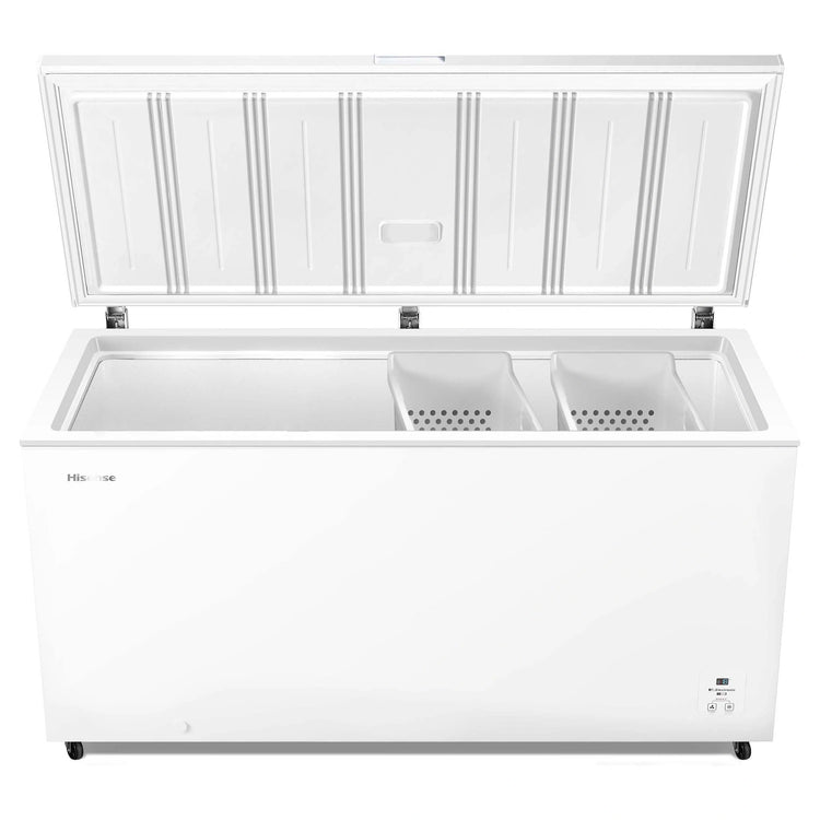 Hisense 500L White Hybrid Chest Freezer HRCF501, Front Open Door View
