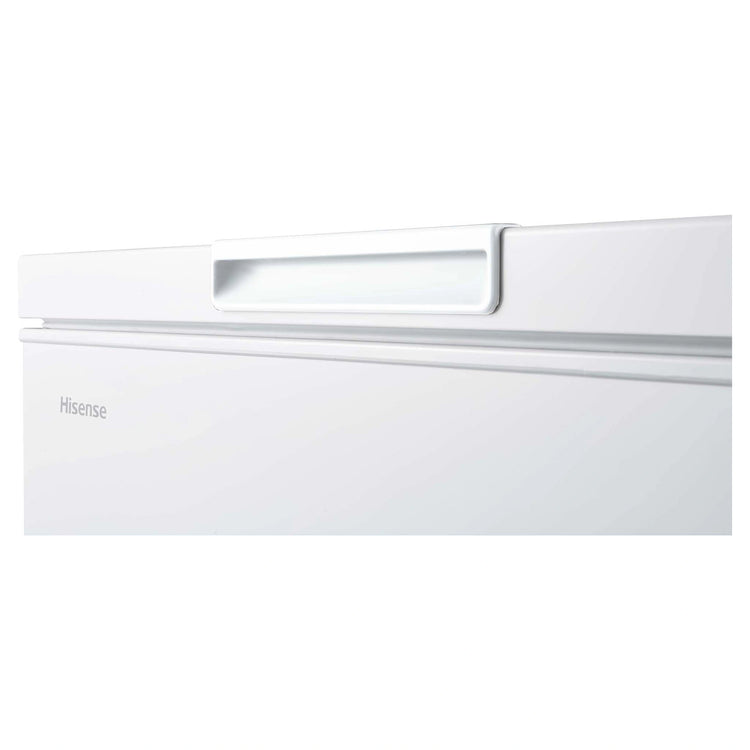 Hisense 500L White Hybrid Chest Freezer HRCF501, Handle View