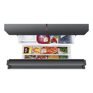 Hisense 634L Dark Steel PureFlat French Door Fridge HRFD634BW, Freezer Drawer Top View