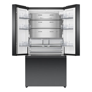 Hisense 634L Dark Steel PureFlat French Door Fridge HRFD634BW, Front View With Door Open