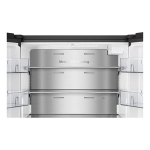 Hisense 634L Dark Steel PureFlat French Door Fridge HRFD634BW, Inside View