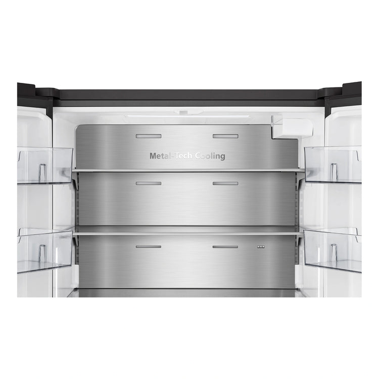 Hisense 634L Dark Steel PureFlat French Door Fridge HRFD634BW, Inside View
