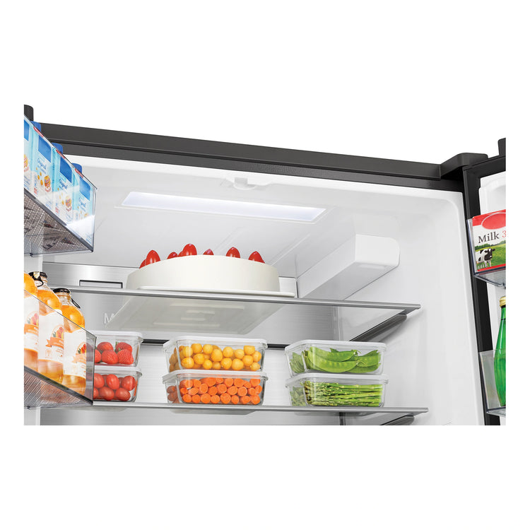 Hisense 634L Dark Steel PureFlat French Door Fridge HRFD634BW, Inside View