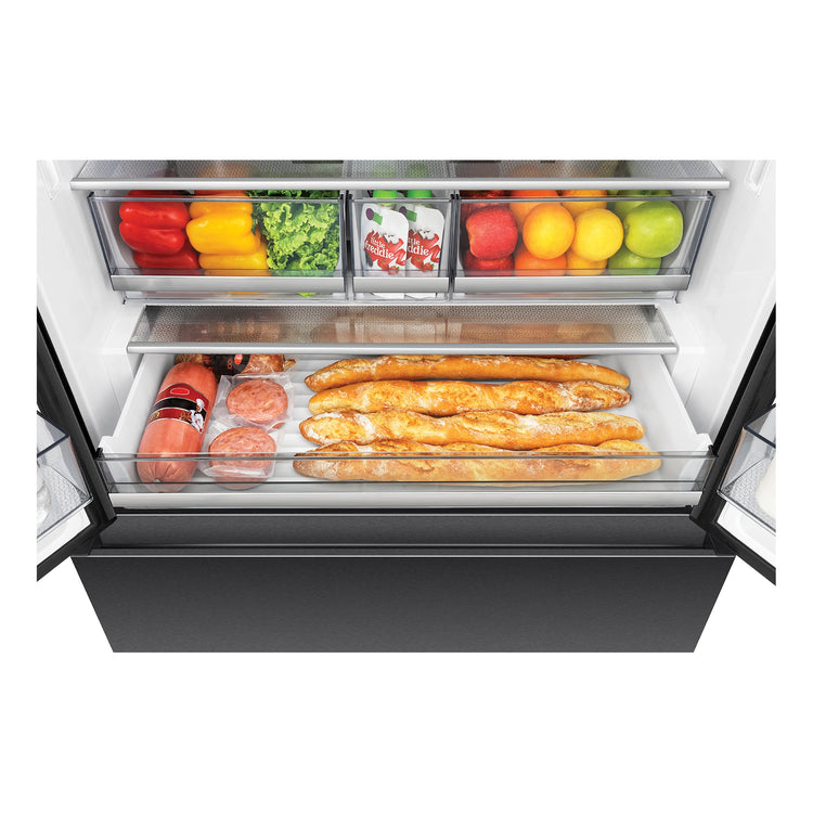 Hisense 634L Dark Steel PureFlat French Door Fridge HRFD634BW, Inside View