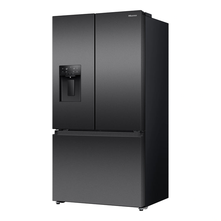 Hisense 634L Dark Steel PureFlat French Door Fridge HRFD634BW, Left Side View