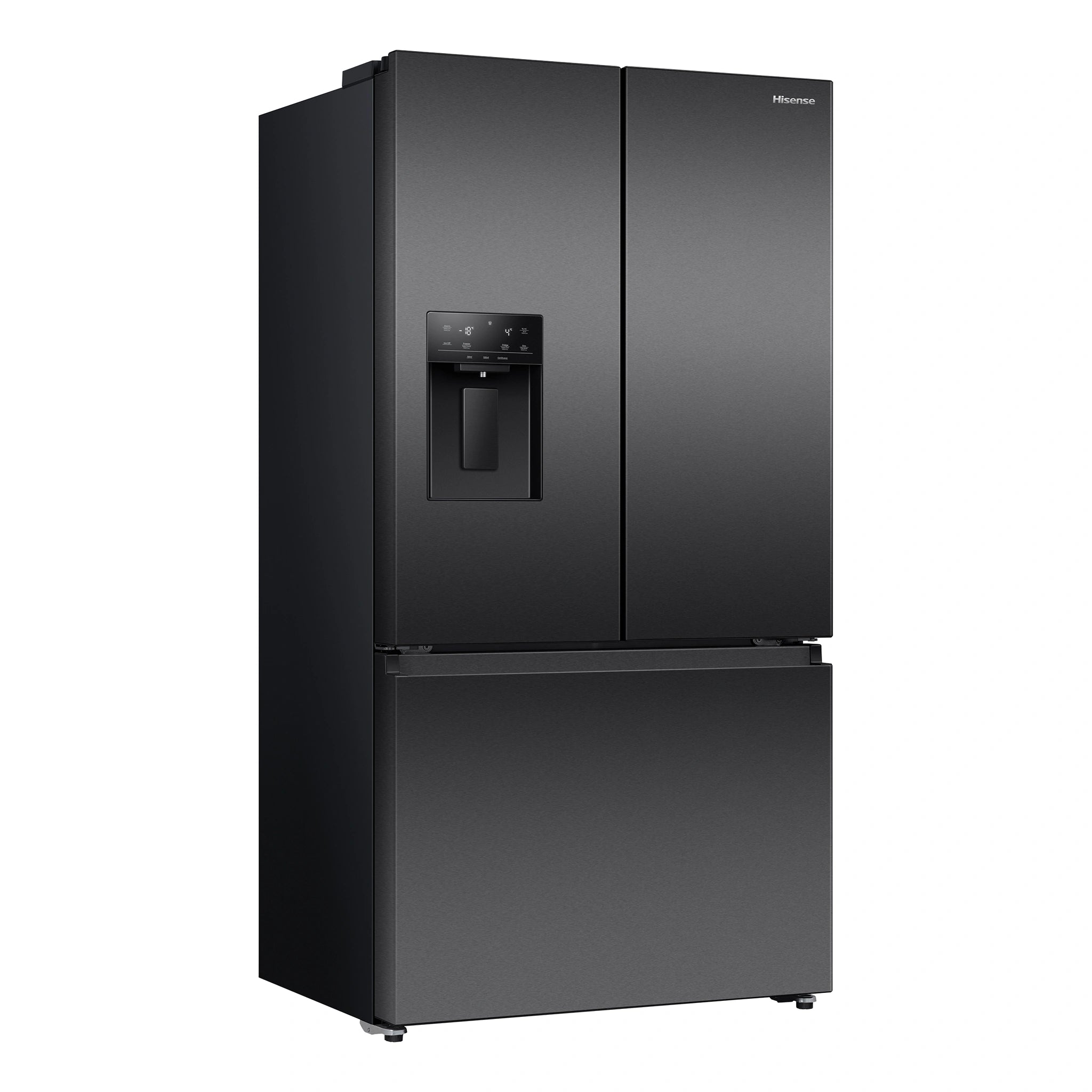 Hisense 634L Dark Steel PureFlat French Door Fridge HRFD634BW, Right Side View