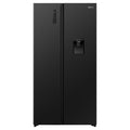 Hisense 541L Black PureFlat Side by Side Refrigerator HRSBS540BW, Front View