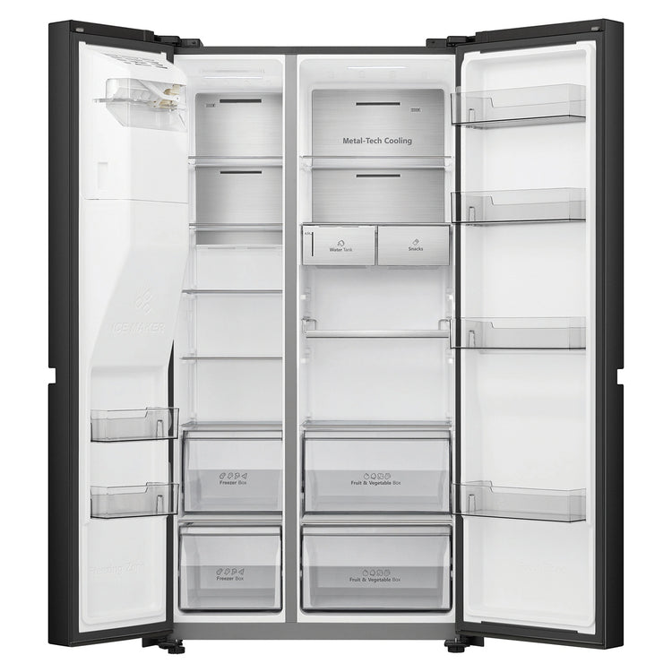 Hisense HRSBS632BW 632L PureFlat Side By Side Black Stainless Steel